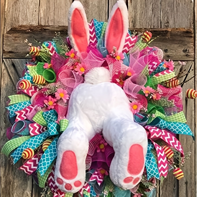 Cute Easter Bunny Wreath – Perfect for Spring and Easter Decorations