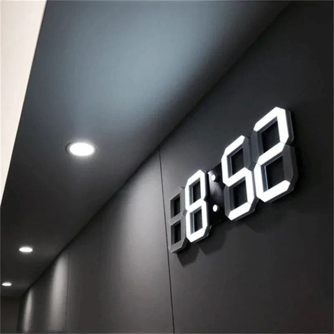 Futuristic LED Wall Clock – Minimalist Design with Smart Time Display