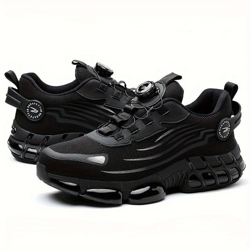 Safety Work Shoes for Men - Breathable and Slip-Resistant with Rotating Buckle