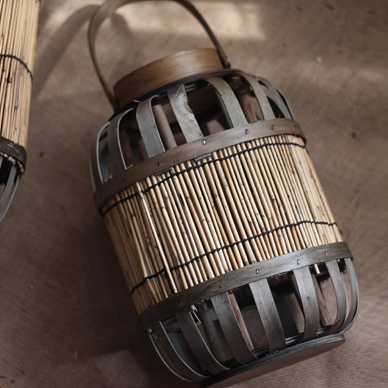 Rustic Wooden Lantern – Authentic Atmosphere Creator for Garden, Terrace, or Interior
