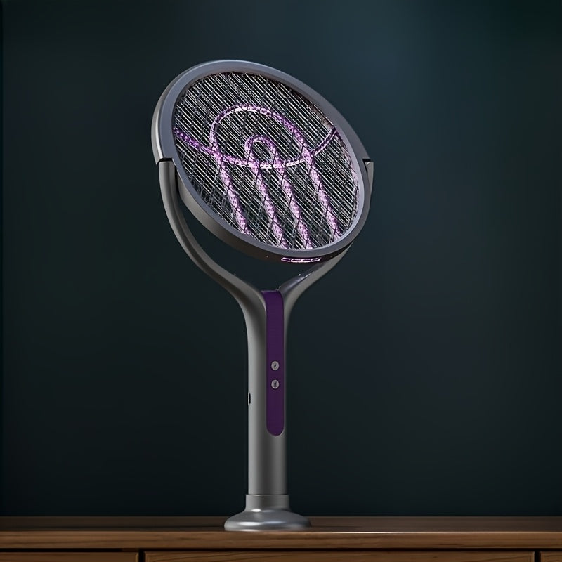 Foldable Electric Mosquito Swatter – Rechargeable with Extendable Pole