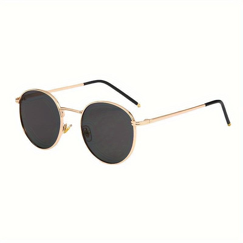 Vintage Round Sunglasses for Women – Retro Design with Metal and Plastic for Any Occasion