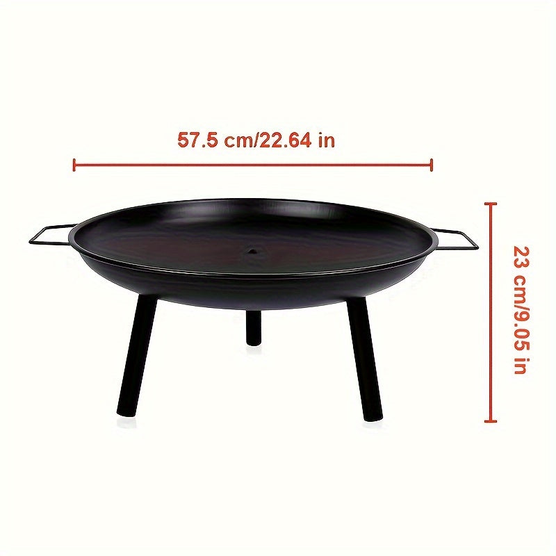 Cast Iron Fire Bowl – Ideal for Barbecue, Camping, and Garden Lighting