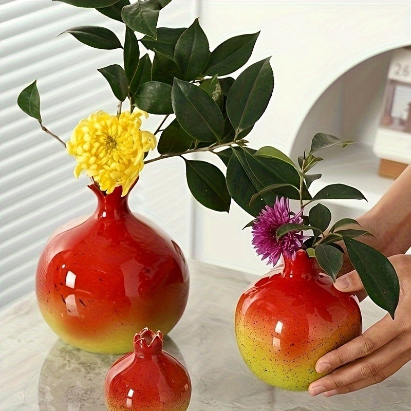 Pomegranate Vase - Handmade Elegant Decoration