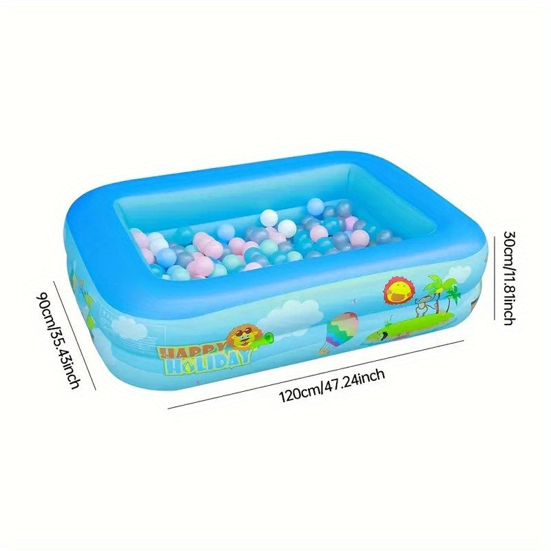 Ocean Splash Inflatable Kids’ Pool – Thick PVC for Backyard Fun