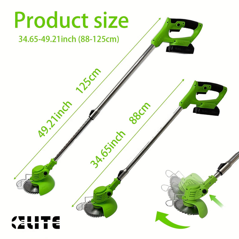 Portable Lithium Cordless Electric Lawn Mower – Adjustable & Rechargeable