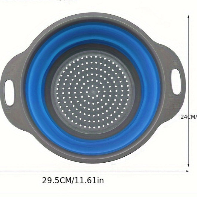 Collapsible Silicone Colander Set – Perfect for Pasta, Vegetables, and Fruit
