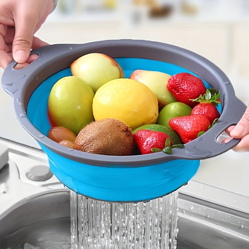 Collapsible Silicone Colander Set – Perfect for Pasta, Vegetables, and Fruit