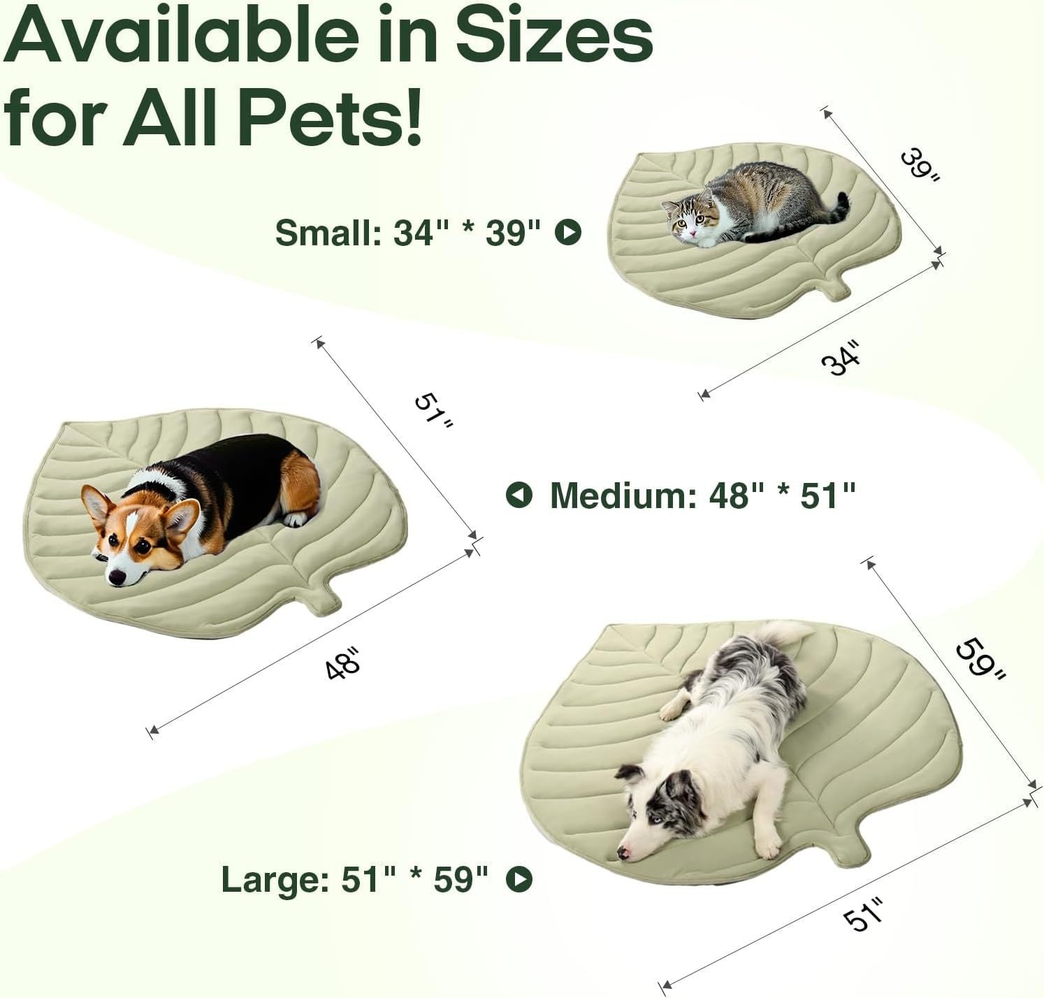 Cooling Mat for Dogs – Refreshing Leaf Design with Safe Cooling Gel