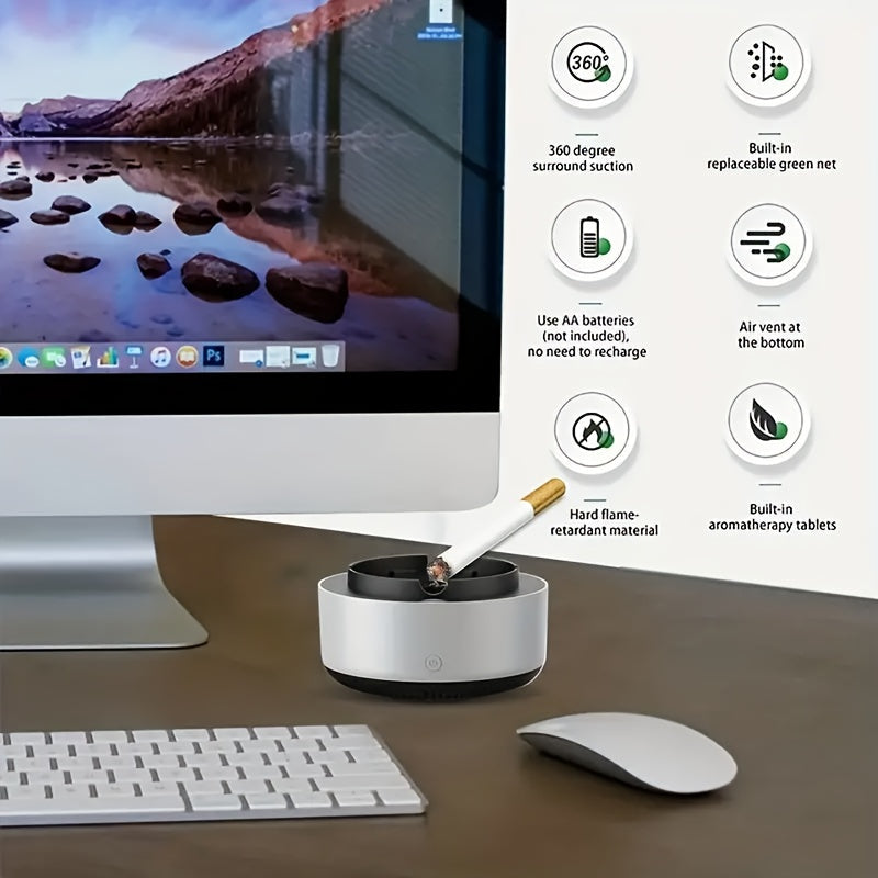 Smart Ashtray with Air Purifier – Effective Smoke and Odor Removal with Silent Design