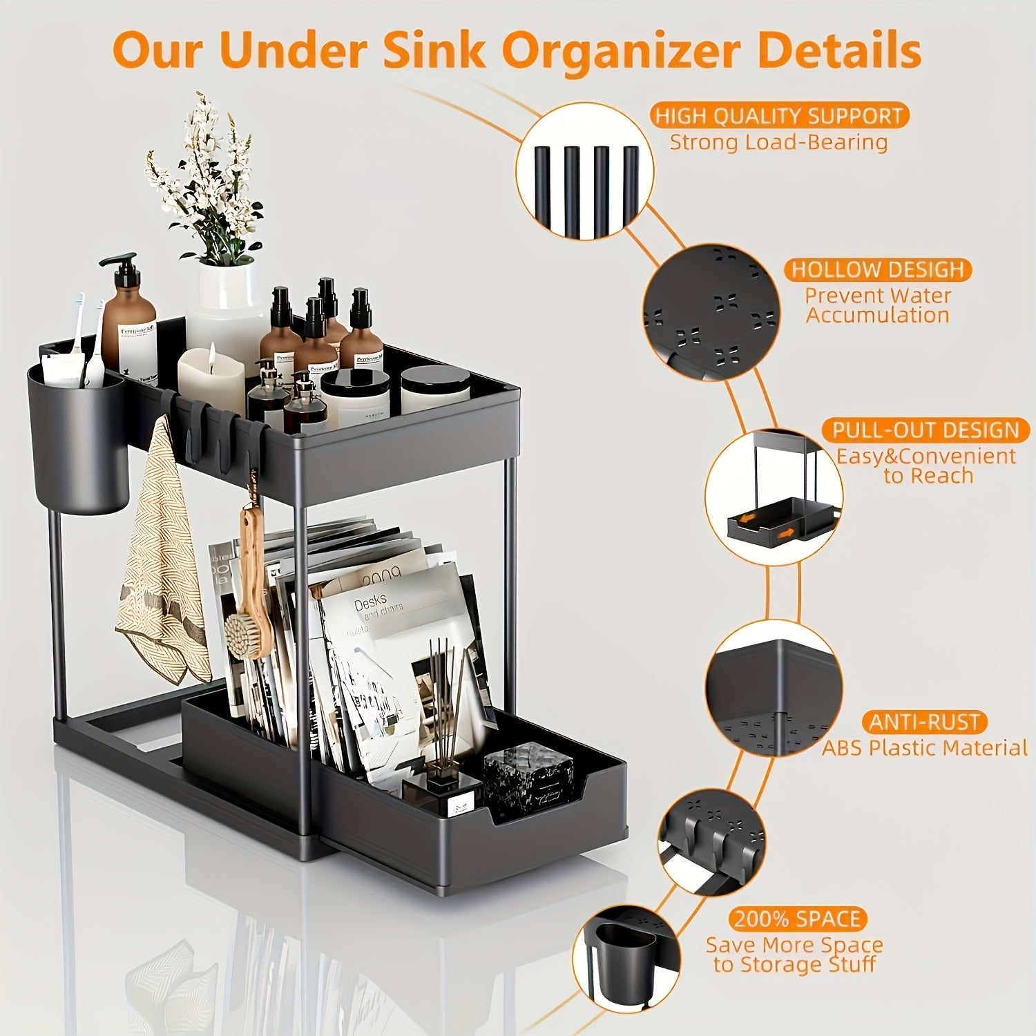 Multifunctional Sliding Organizer – Practical and Space-Saving