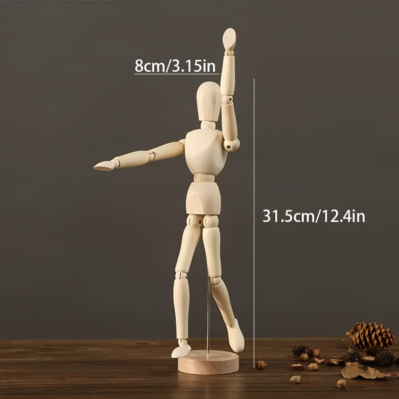 Apricot Wooden Art Mannequin – Flexible and Natural Look