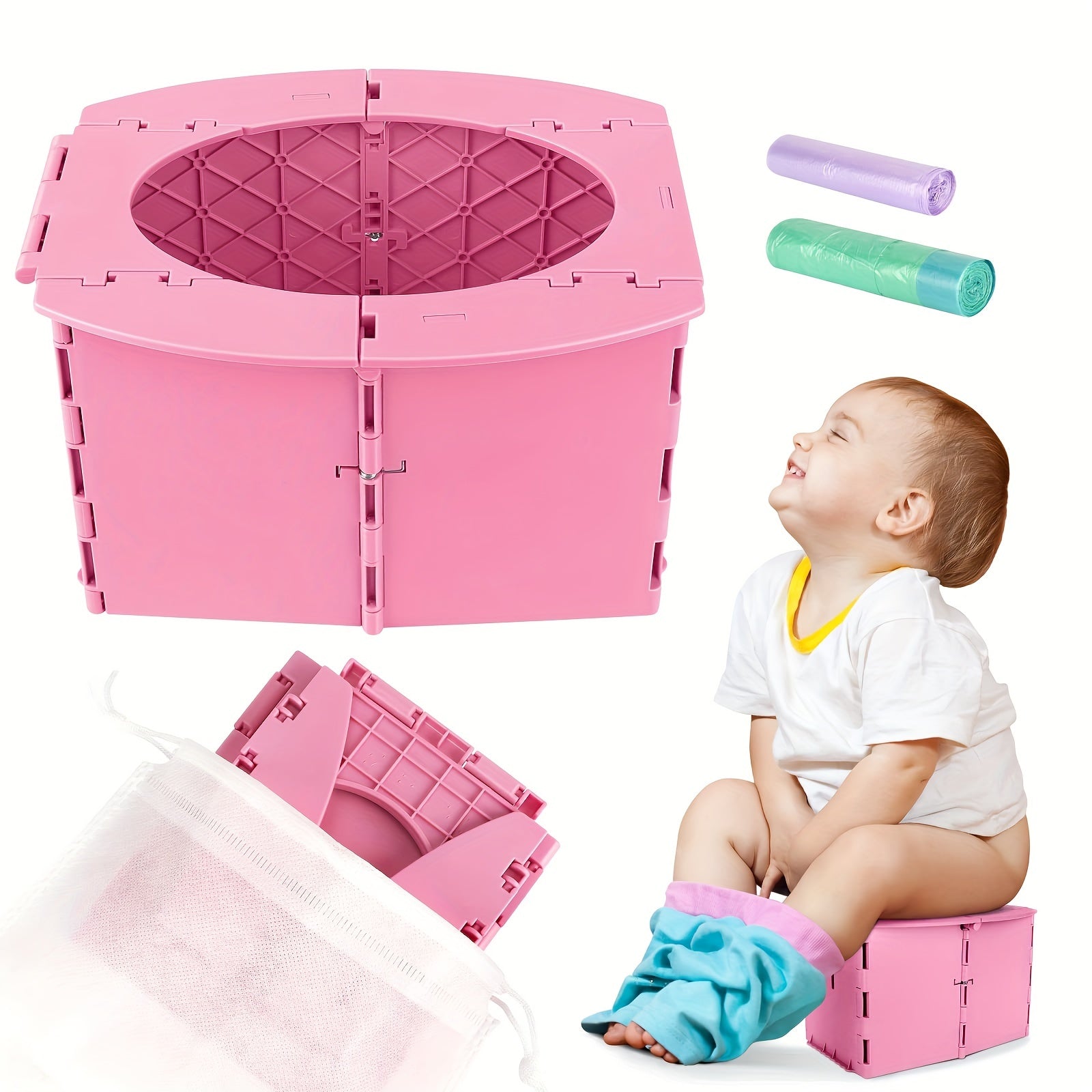 Compact Foldable Child Toilet – Convenient and Hygienic Solution for On-the-Go