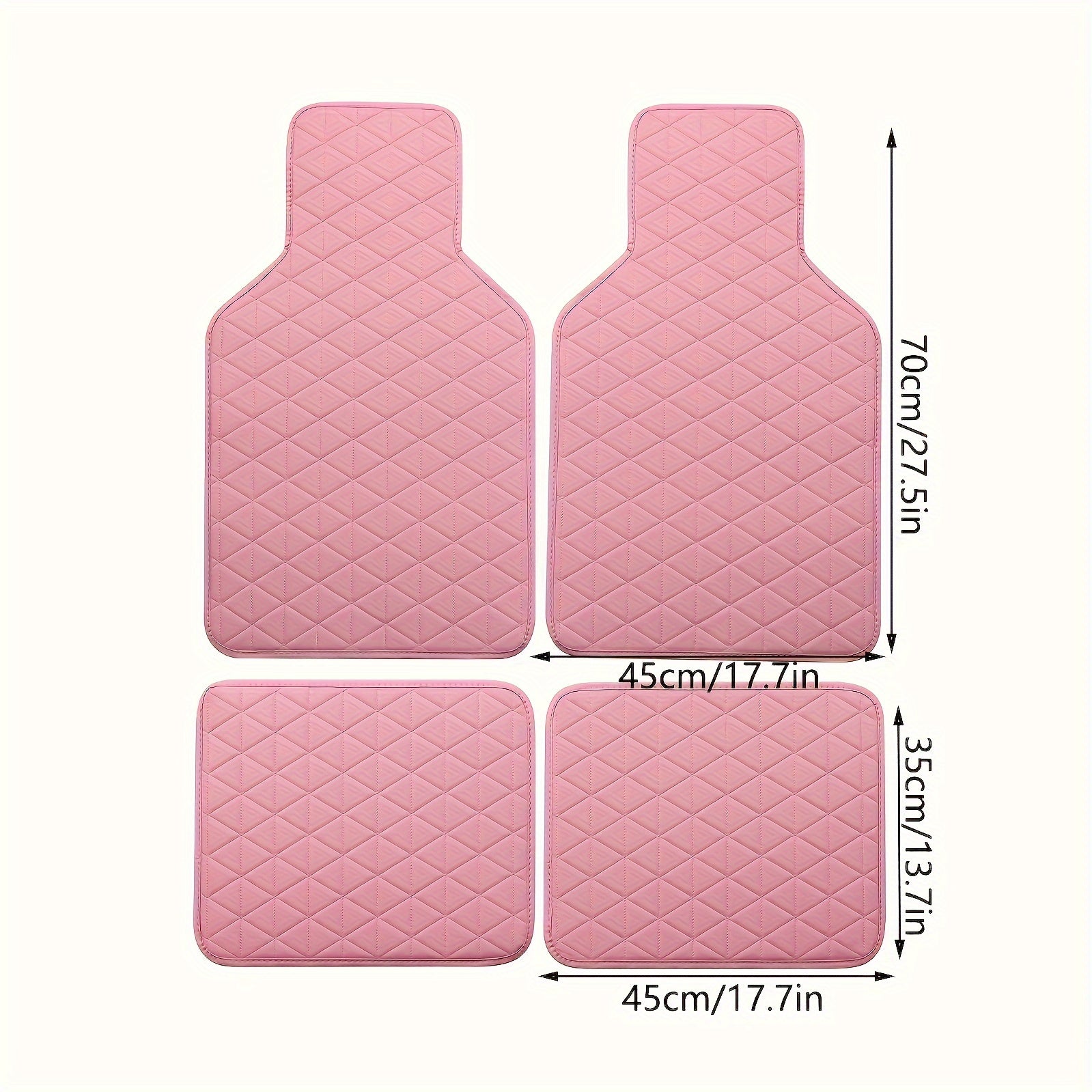 Set of 4 Waterproof PU Leather Floor Mats for Cars – Stylish and Durable