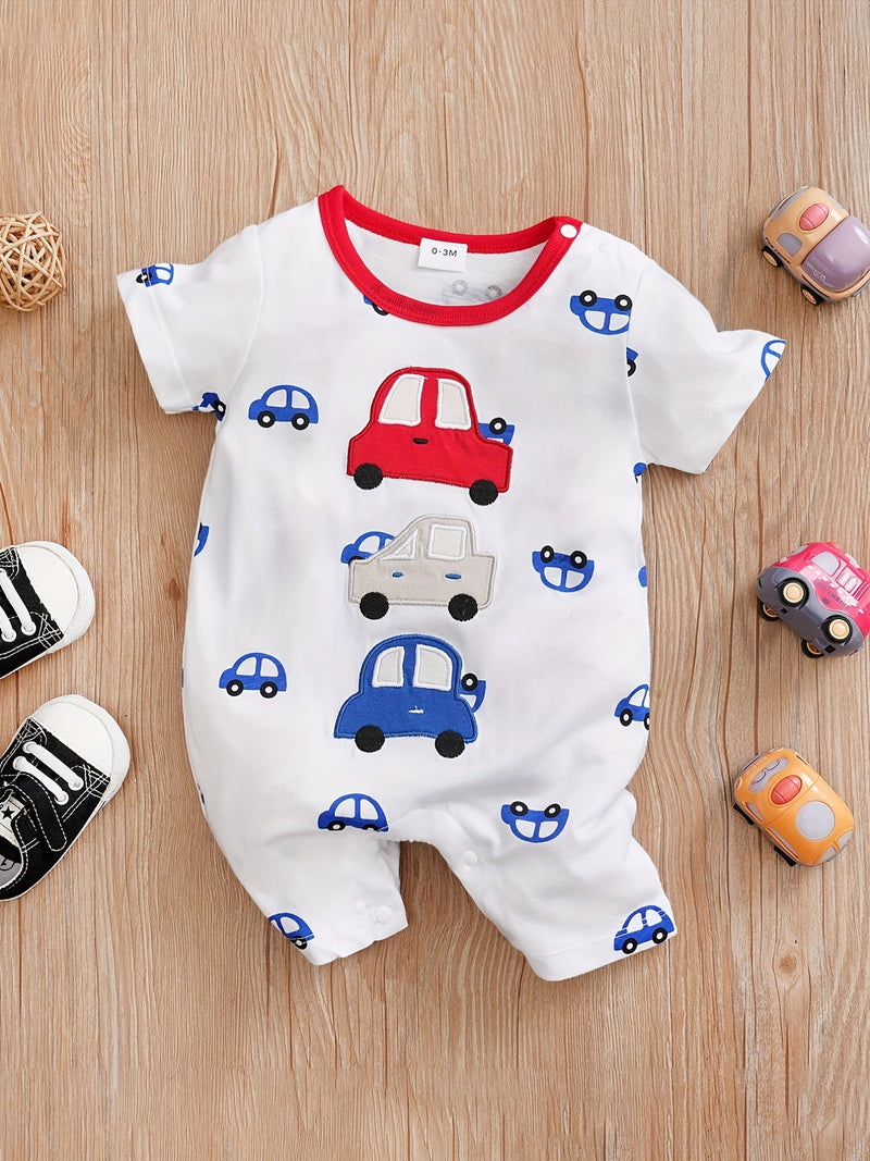 Playful Car Baby Romper for Babies – Perfect for Summer Adventures