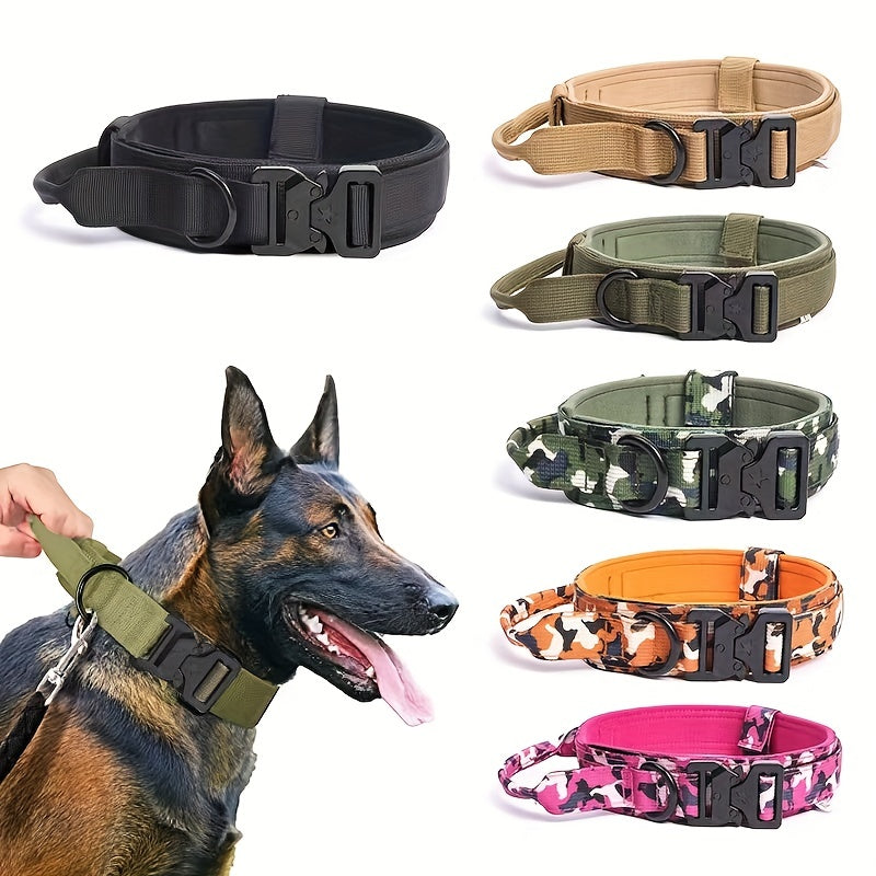 Military Tactical Dog Collar – Adjustable and Durable for Large and Medium Dogs