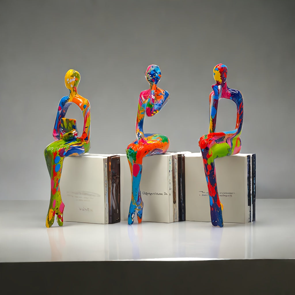 Color Explosion Art Figures Set - For a Bold and Creative Interior Look
