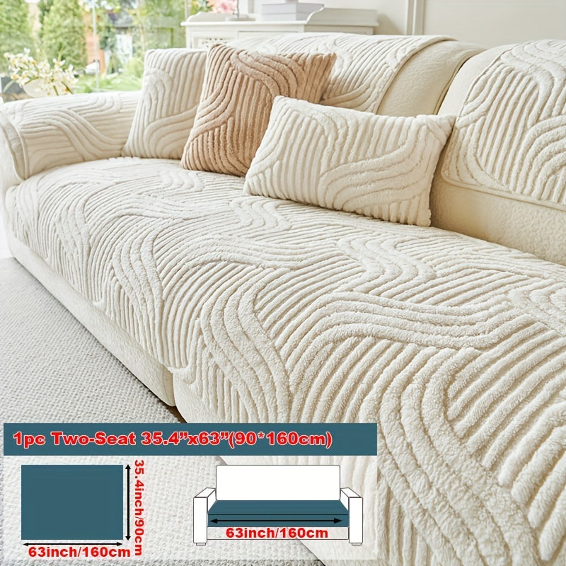 Luxury Plush Sofa Cover – Non-slip and Breathable for a Cozy and Stylish Living Room