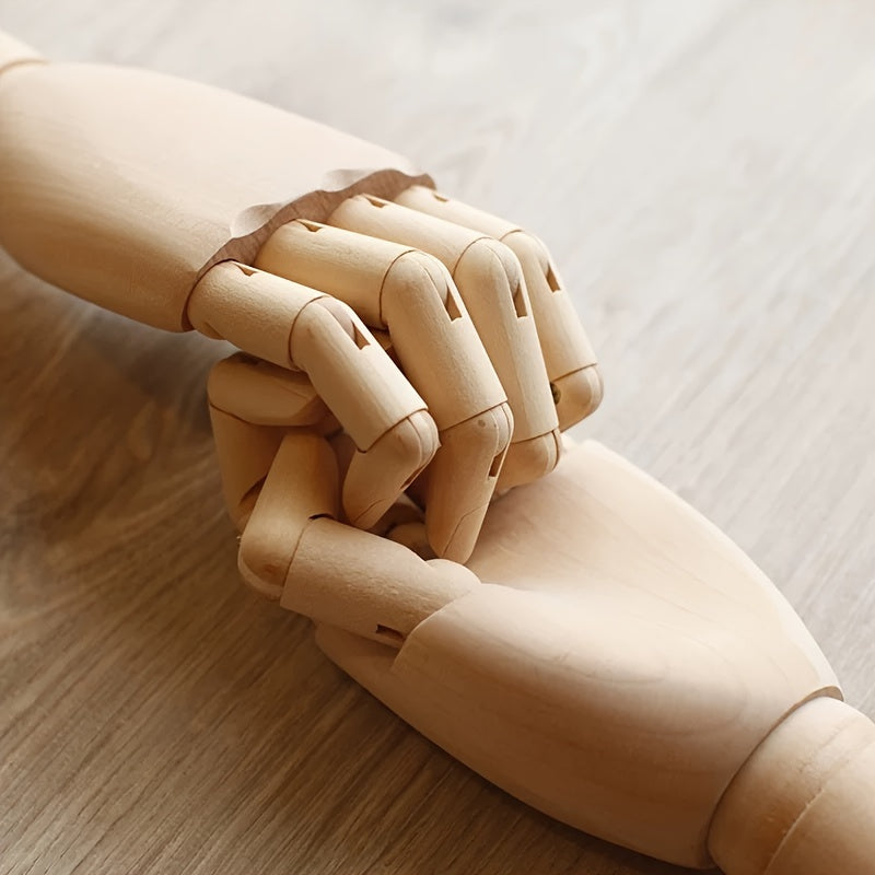 Nordic Creative Wooden Hand Model – Movable and Atmospheric Deco Object