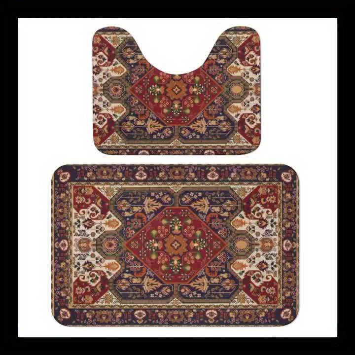 Persian-Inspired Bathroom Rugs Set – Absorbent and Non-Slip