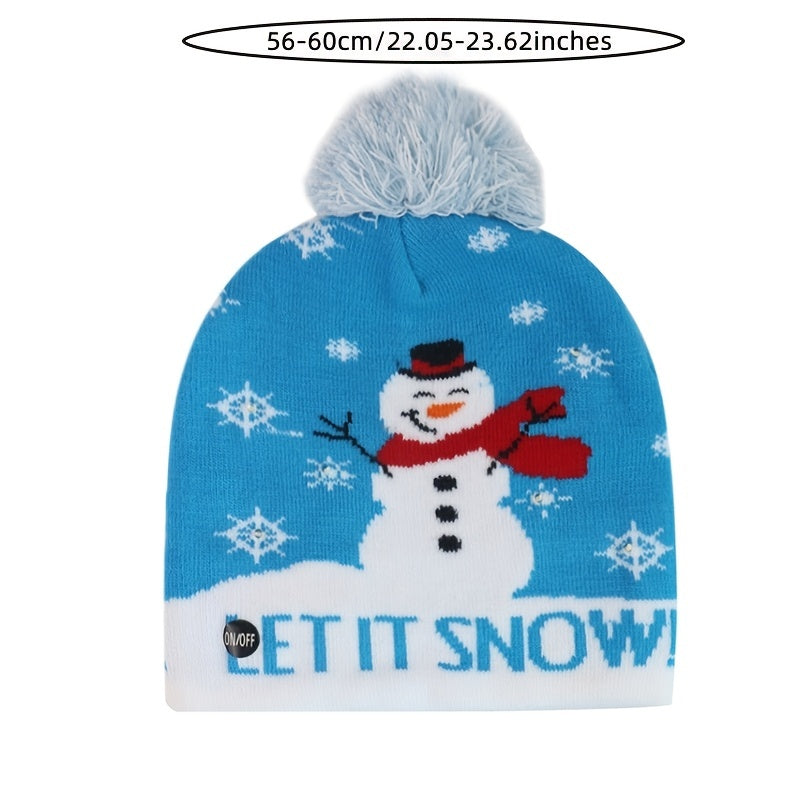 Frosty LED Christmas Hat - Bright and Cheerful for the Holidays