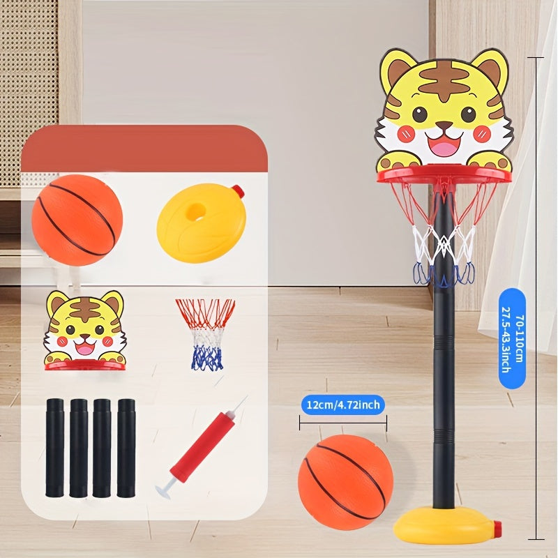 Cheerful Tiger Basketball Hoop - Ideal for Active Kids