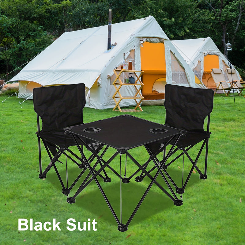Foldable Outdoor Table & Chairs Set – Portable Camping & BBQ