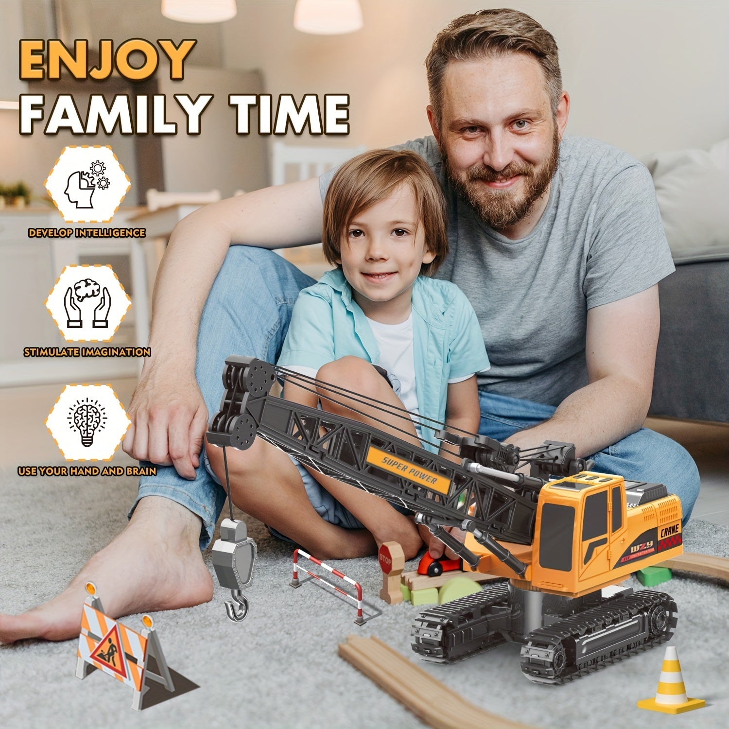 MegaLift RC Crane - Powerful 360° Remote-Controlled Construction Crane