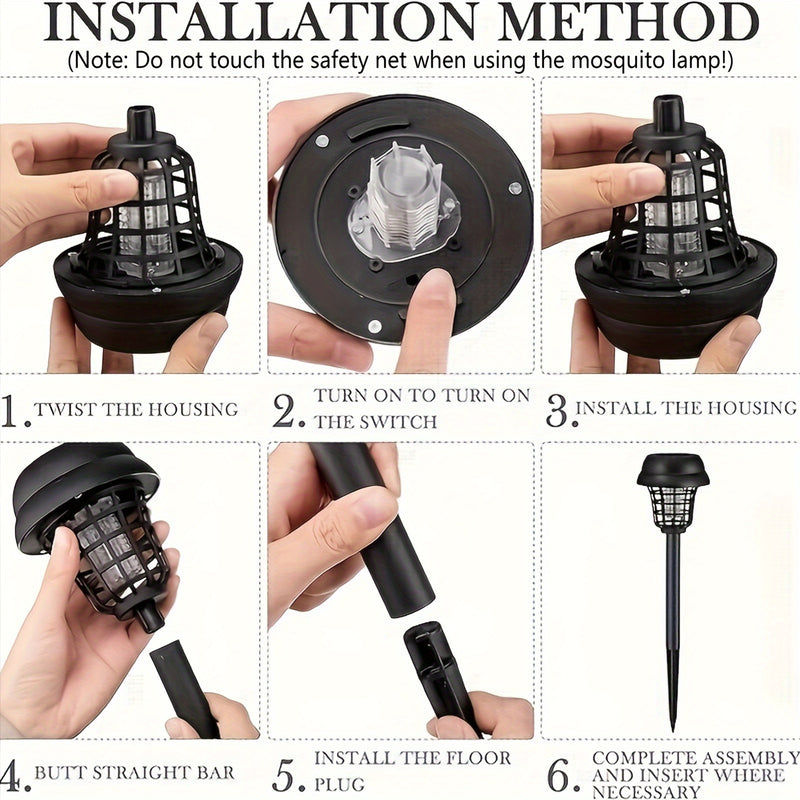 Solar Outdoor Insect Killer Lamp – Mosquito & Fly Trap Duo