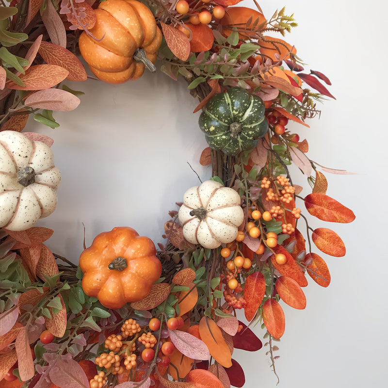 Autumn Wreath with Pumpkins – Warm Atmosphere for Indoors and Outdoors