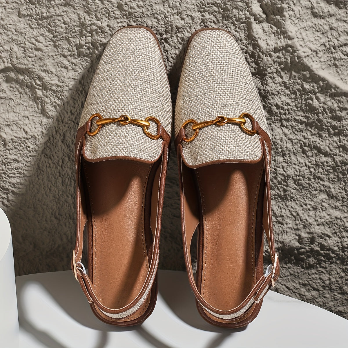 Ladies' Sandals with Metal Buckle – Stylish and Comfortable with Square Toe