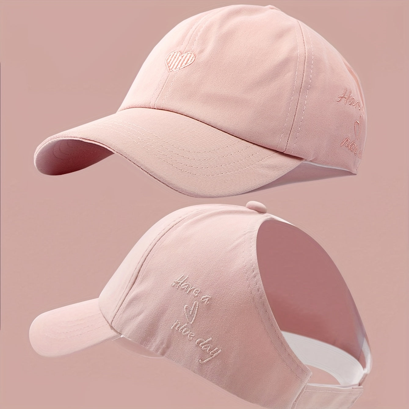 Ladies Baseball Cap with Ponytail Opening – Light and Breathable