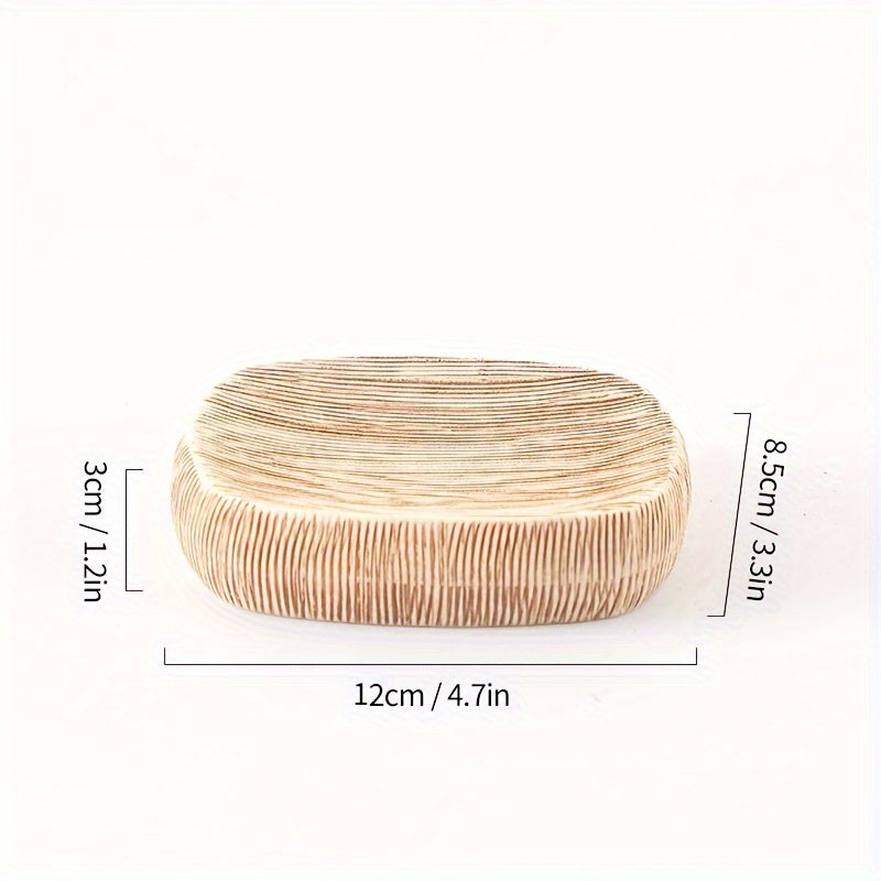 Wood Grain Style Ceramic Bathroom Set – Luxury Accessories for a Natural Touch in Your Bathroom