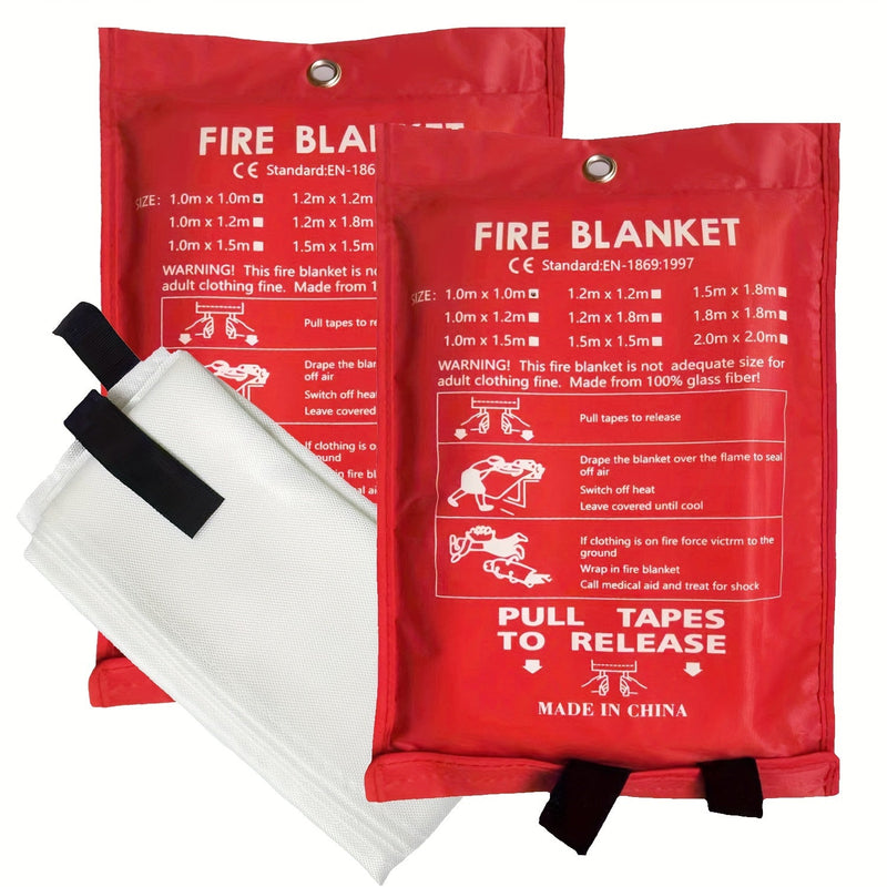 Emergency Fire Blanket for Households and Businesses – Flame Retardant Fire Blanket for Kitchen, Office, and Car