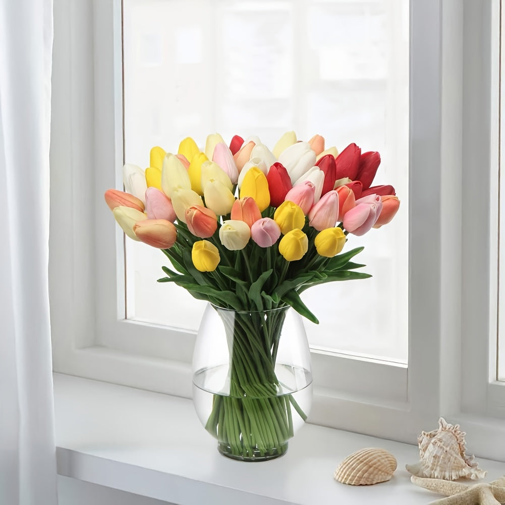Set of 10 Realistic Tulips – Perfect for Weddings and Interior Decoration