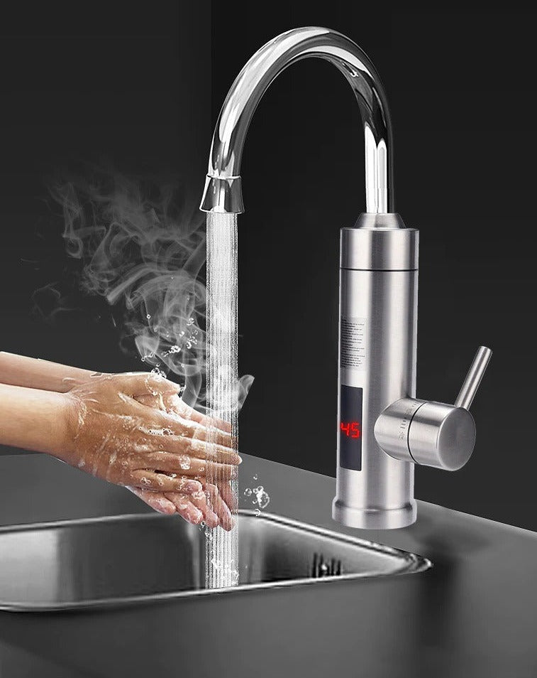 AquaTherm Electric Faucet – Instant-Heat Stainless Steel Tap
