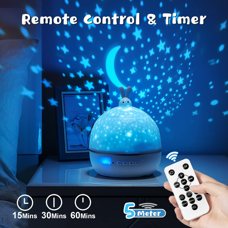 Rabbit Star Projector - Enchanting Sleep for Kids