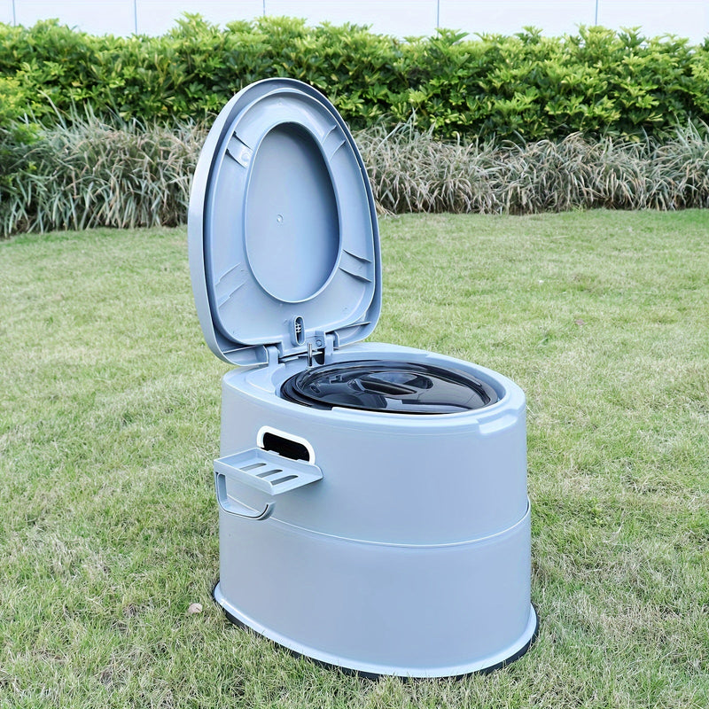 Portable Gray PVC Toilet - Comfortable and Convenient for Camping and Emergency Use