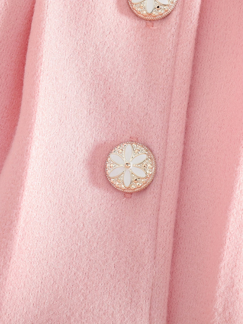 Lotte Winter Coat for Kids - Elegant with Bow and Plush Collar for Cold Days