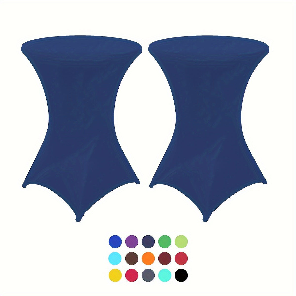 Stretchy Cocktail Table Covers - Solid Color, Ideal for Parties and Events