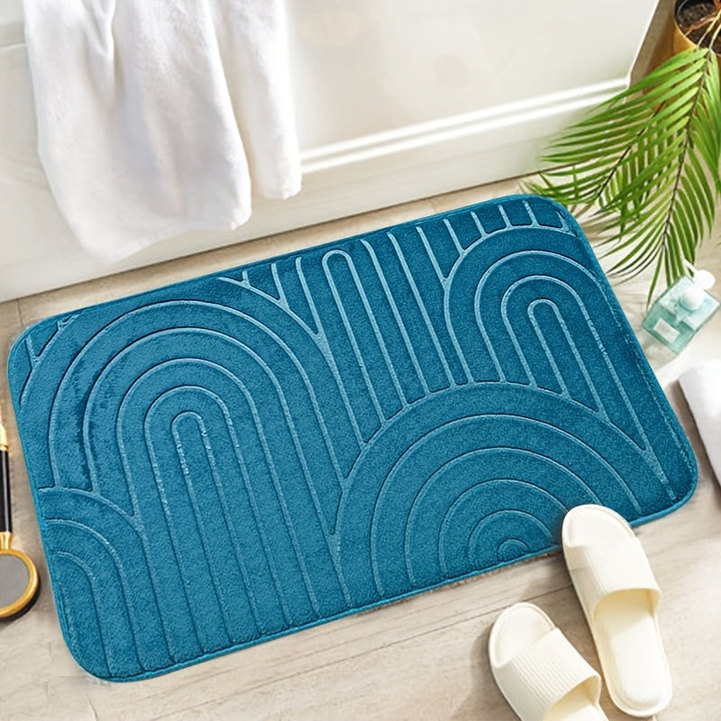 Geometric Non-Slip Bathroom Mat – Comfortable and Stylish for Your Bathroom