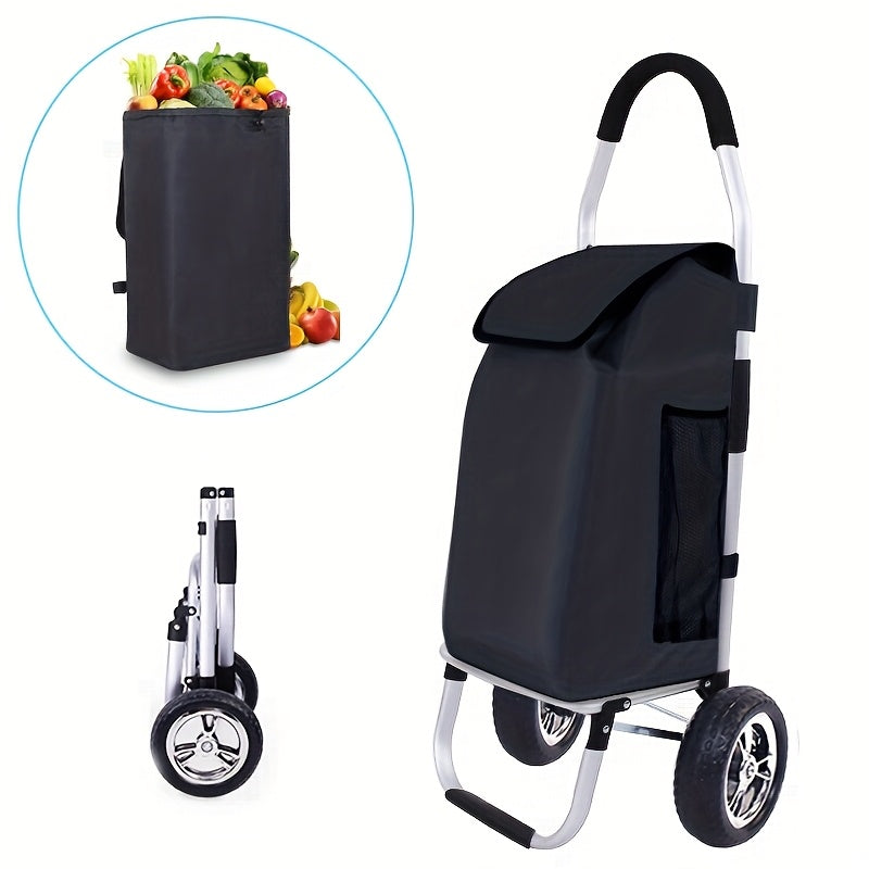 Portable Shopping Cart – Foldable with Removable Bag and Telescopic Handle
