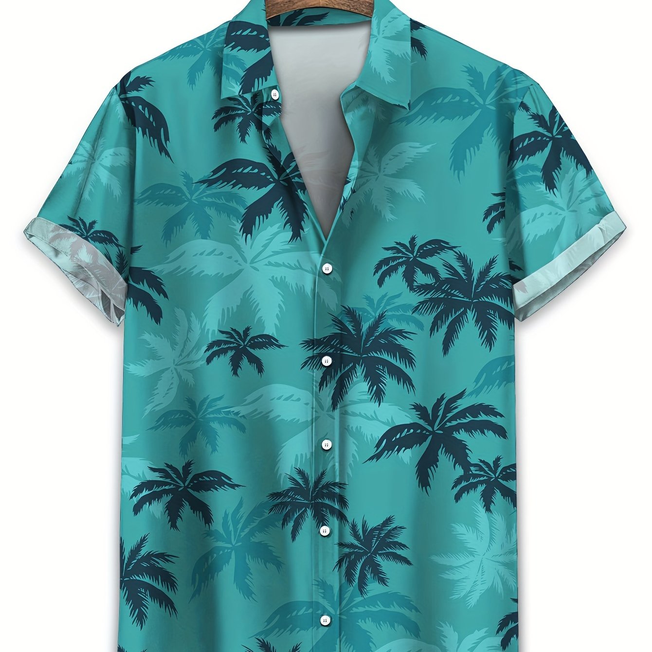 Men’s Palm Tree Print Shirt – Casual & Breathable Summer Style