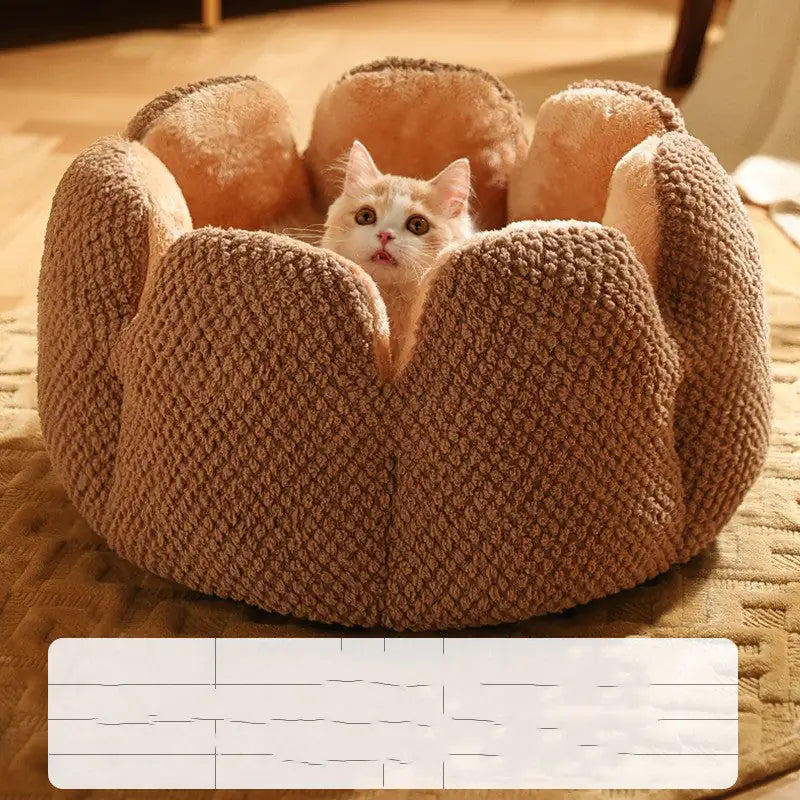 Flower Cat Bed - Soft and Cozy for Your Cat