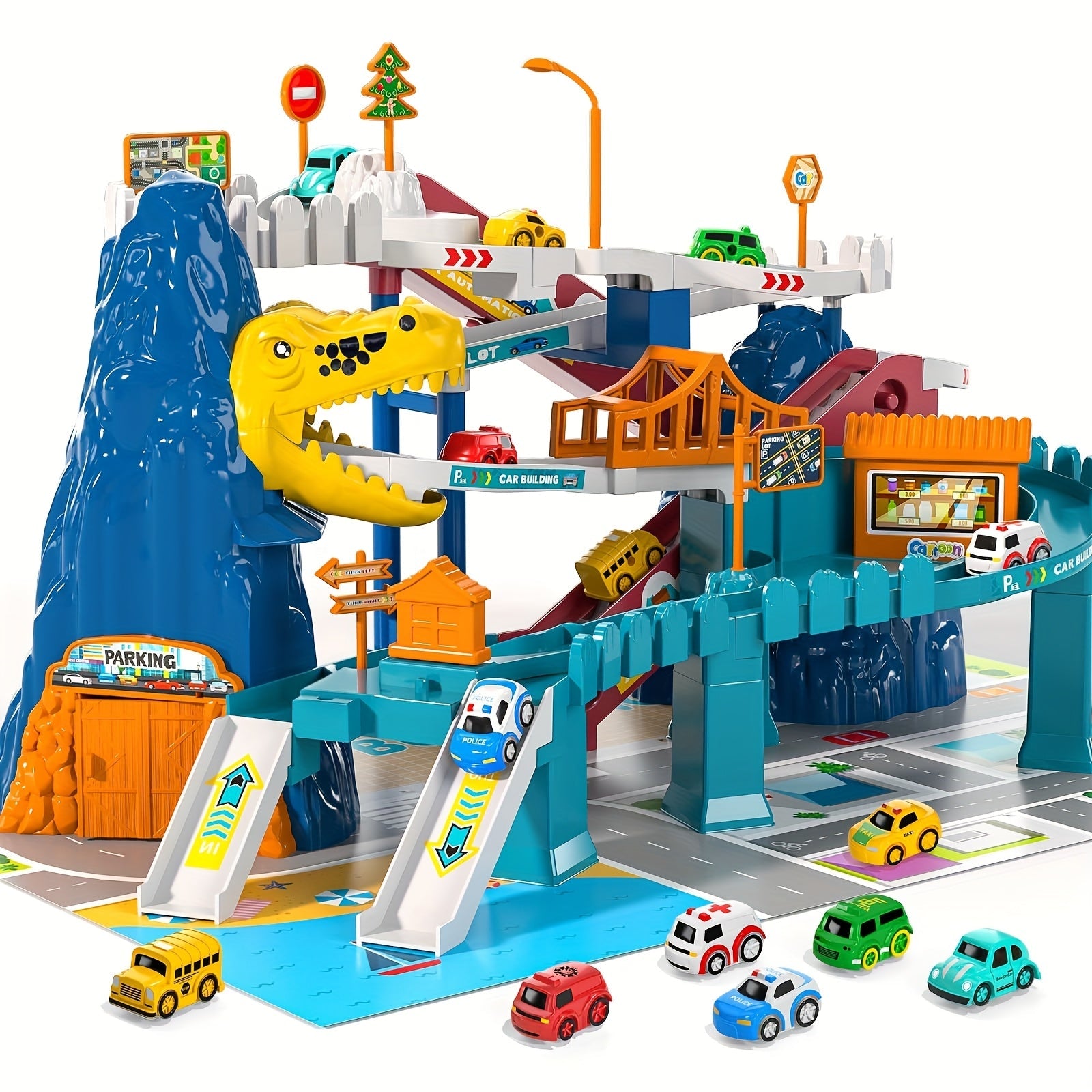 DinoRace Playset - Exciting Race Track with Dinosaur Adventure