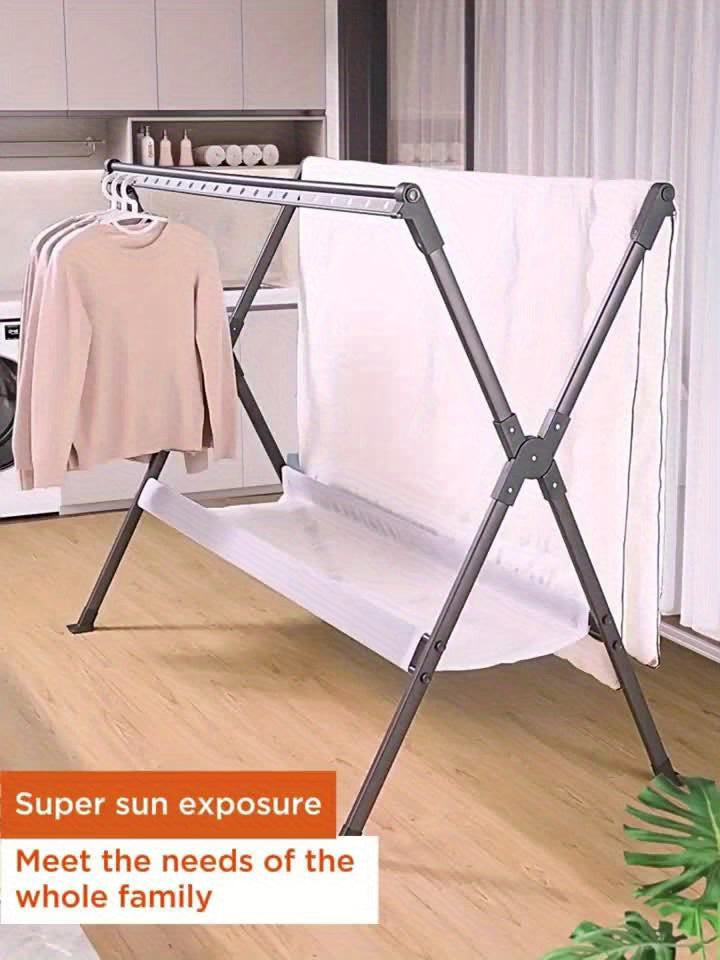 FlexiDry Clothes Drying Rack – Foldable and Spacious with 36 Windproof Holes