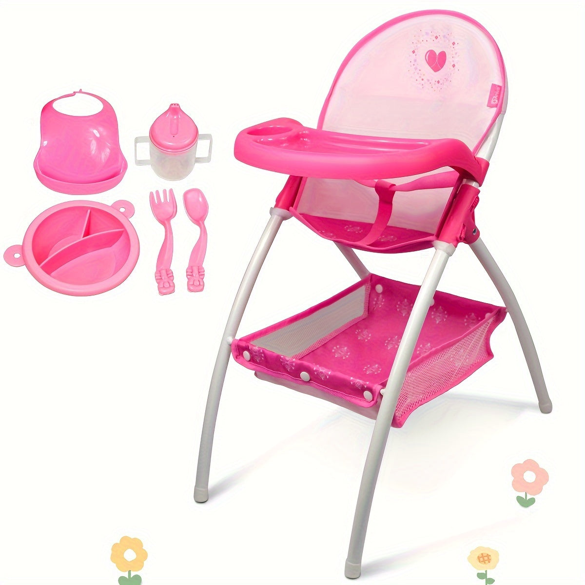 Doll High Chair Toy - Perfect for Playful Meals