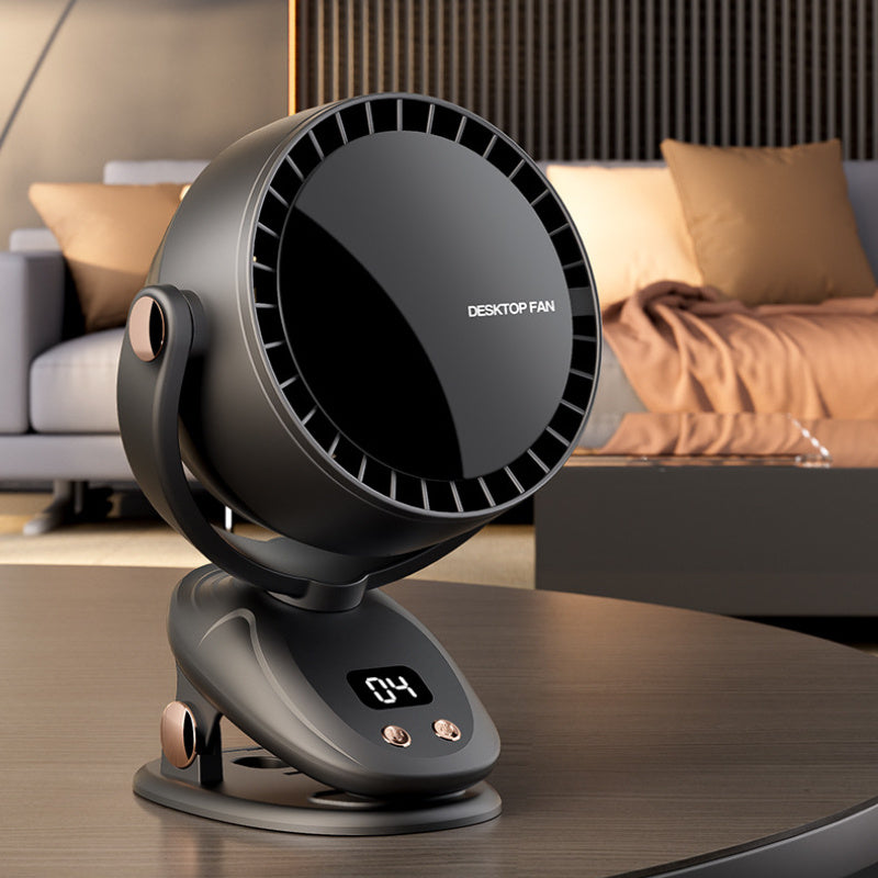 Portable Bladeless Fan with Digital Display – Quiet and Rechargeable Cooling for Indoor and Outdoor Use