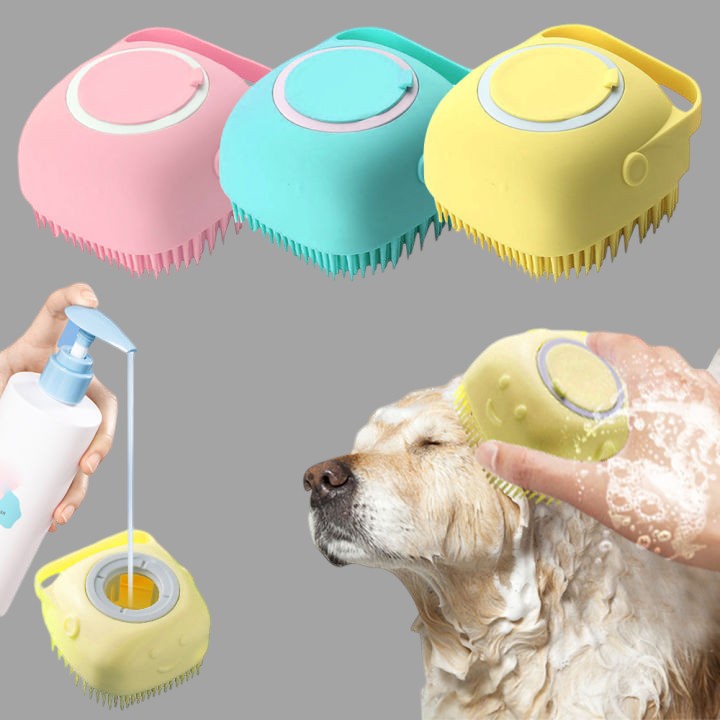Caring Dog Bath Brush – For a relaxing bath experience