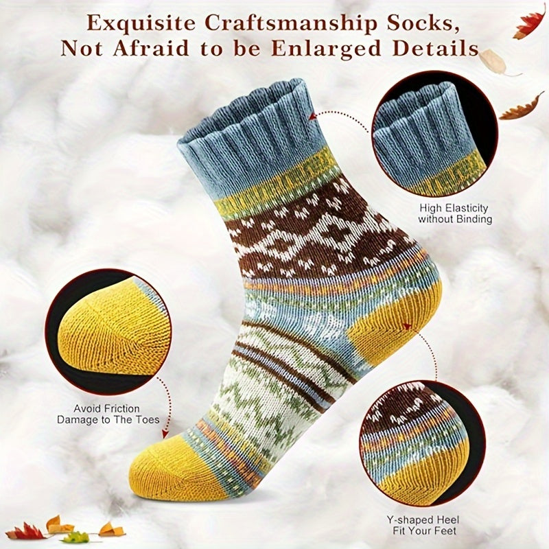 Lola Set of 5 Pairs of Winter Socks for Women - Warm and Comfortable for the Cold Months